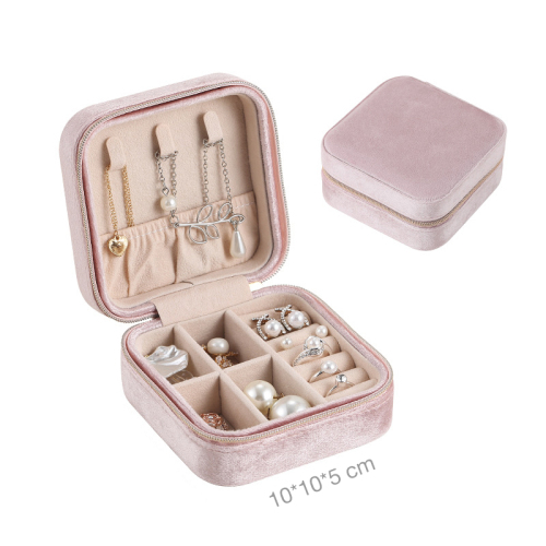 Plush Velvet Square Jewelry Box / Boîte de stockage de bijoux