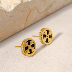 Simple Four Leaf Clover STAINLESS STEEL STUD EARRINGS / Boucle d'oreilles en acier inoxydable