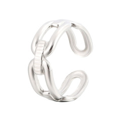 Delicate Chain Link STAINLESS STEEL OPENING RINGS / Bague en acier inoxydable