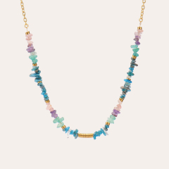 Pre-order semi precious stone beaded necklace for Summer Collection
