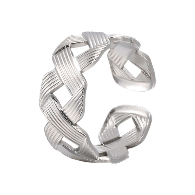 Simple Braided Chain STAINLESS STEEL OPENING RINGS / Bague en acier inoxydable