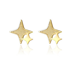 Simple Star STAINLESS STEEL STUD EARRINGS / Boucle d'oreilles en acier inoxydable