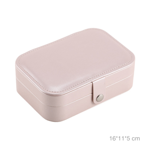 Simple Luxury Portable Travel PU leather Jewelry Case / Boîte de stockage de bijoux