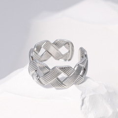 Simple Braided Chain STAINLESS STEEL OPENING RINGS / Bague en acier inoxydable