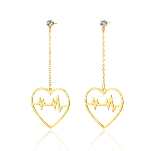 Electrocardiogram STAINLESS STEEL EARRINGS / Boucle d'oreilles en acier inoxydable