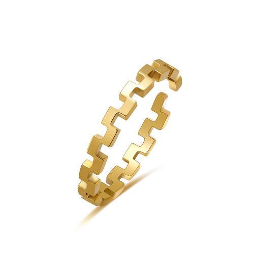 14k Gold Chain STAINLESS STEEL OPEN RINGS / Bague en acier inoxydable