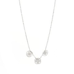 Naszyjnik Celebrytka ze stali Openwork charms necklace