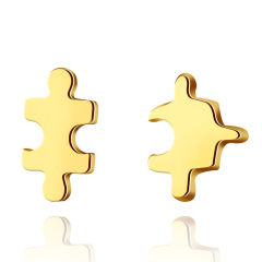 Create puzzle STAINLESS STEEL STUD EARRINGS / Boucle d'oreilles en acier inoxydable